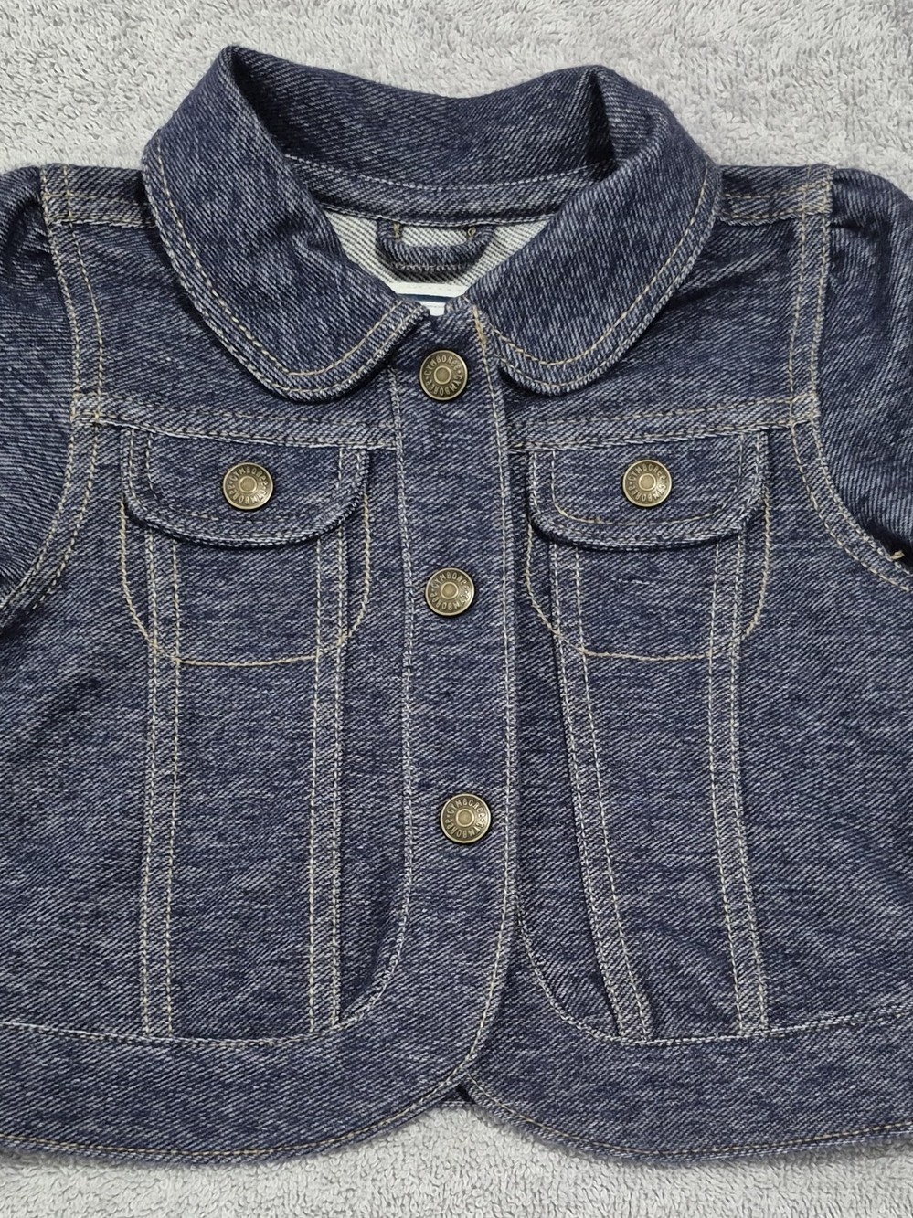 Gymboree Girls Dark Blue Jean Jacket with Brass Buttons